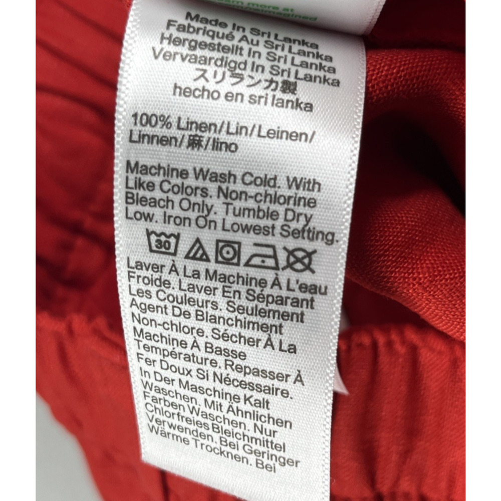 J Crew 3" Harbor Short in Linen Womens Medium Red Arroyo Chino Shorts - Picture 7 of 8